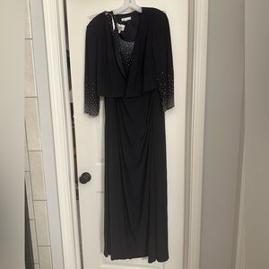 Navy Blue, sequined dress Mother of Bride Dress